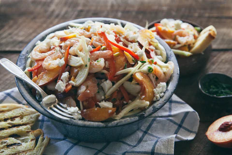 Summer Shrimp Salad with Peaches