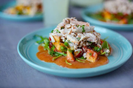 Crab Salad with Peaches