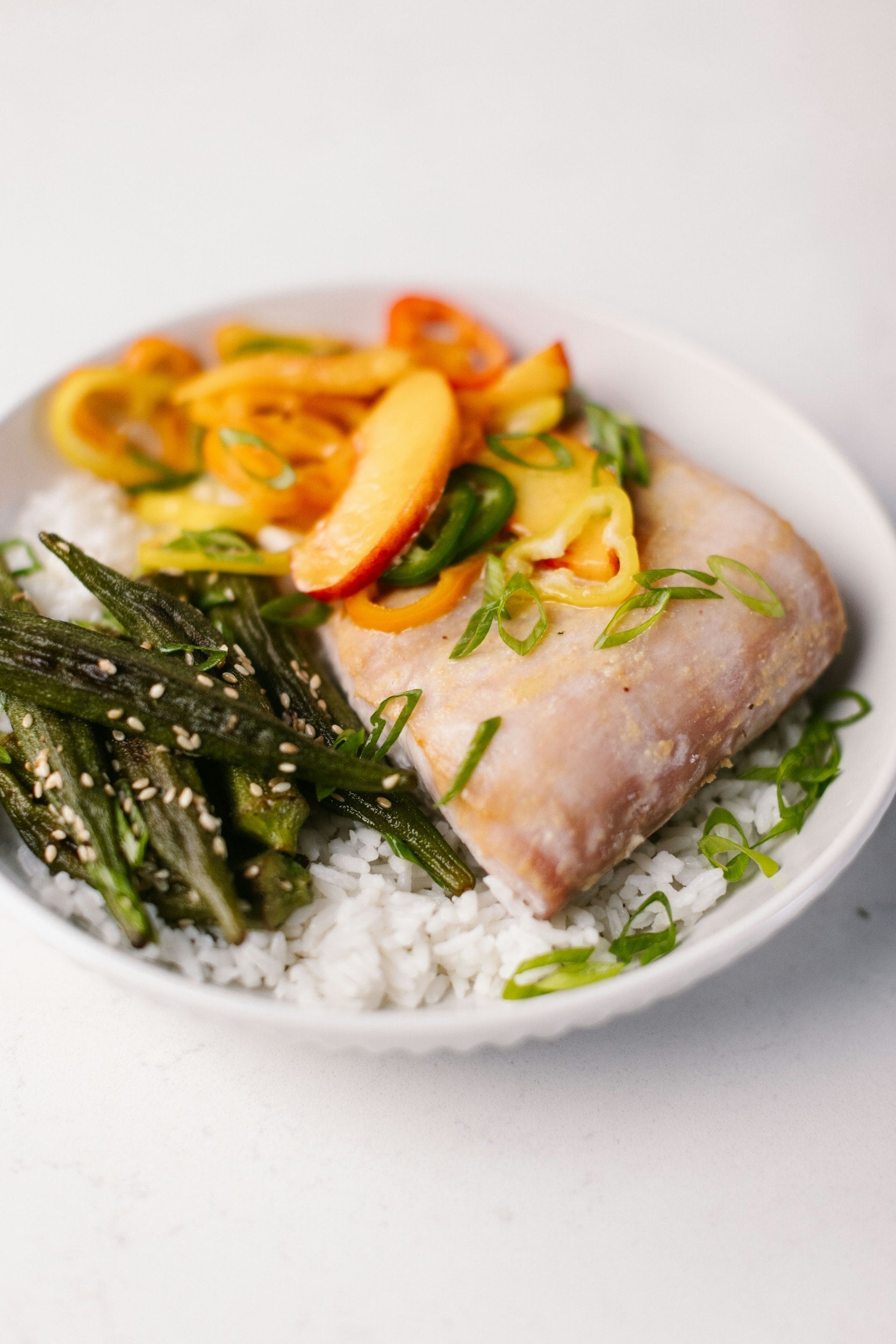 Peach Rice Recipe Peach Pepper Slaw Mahi Rice Bowls – The Peach Truck