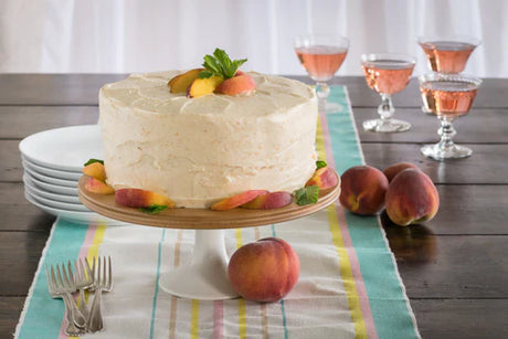 Old-Fashioned Peach Cake with Peach Cream Cheese Frosting