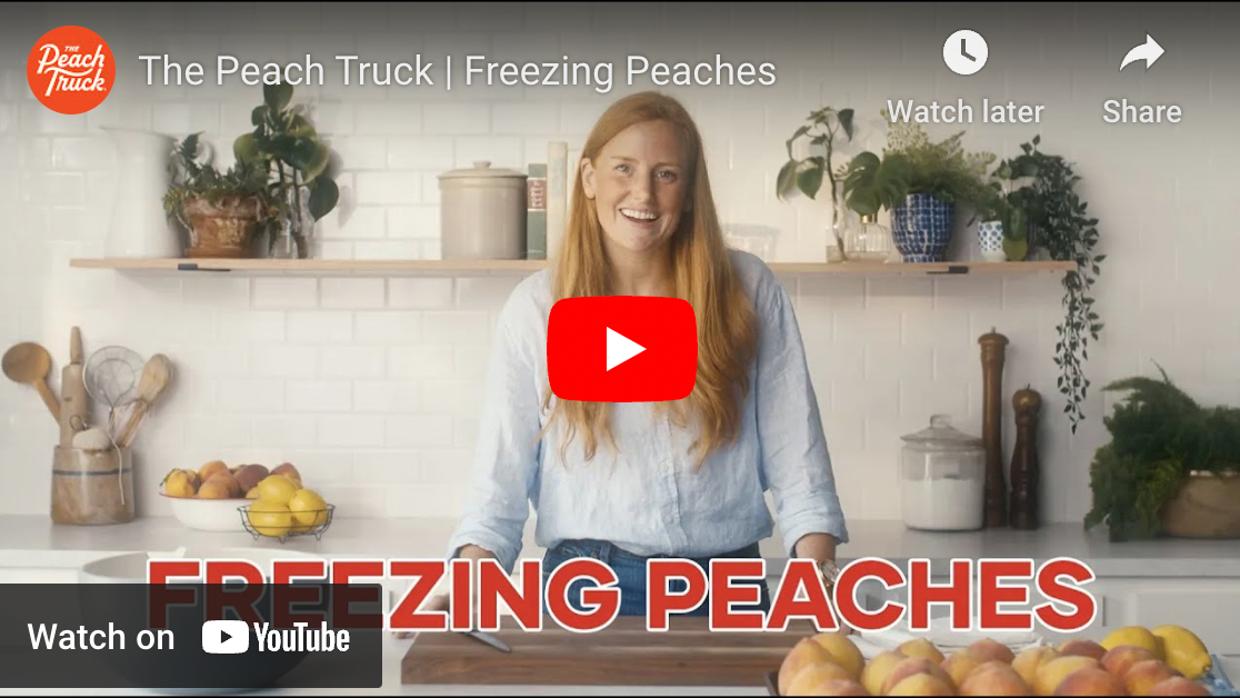 Freezing Peaches The Peach Truck