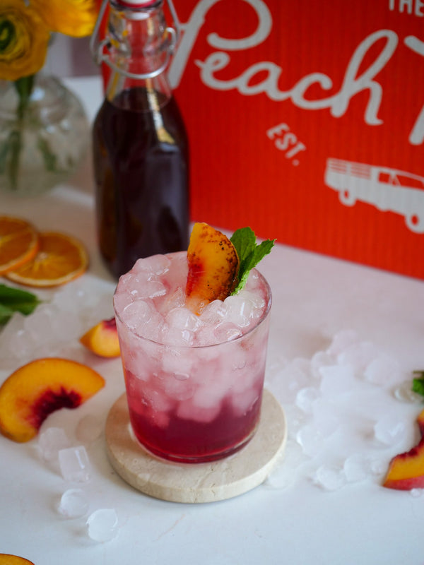 Mint Hibiscus Peach Shrub