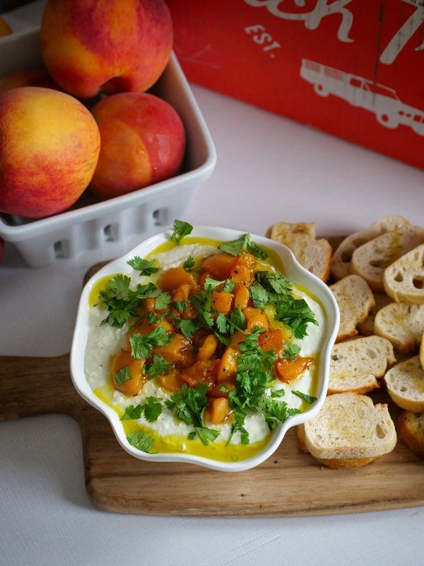 Whipped Feta Peach Dip